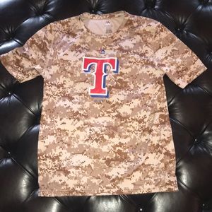 Texas Rangers camo drifit shirt